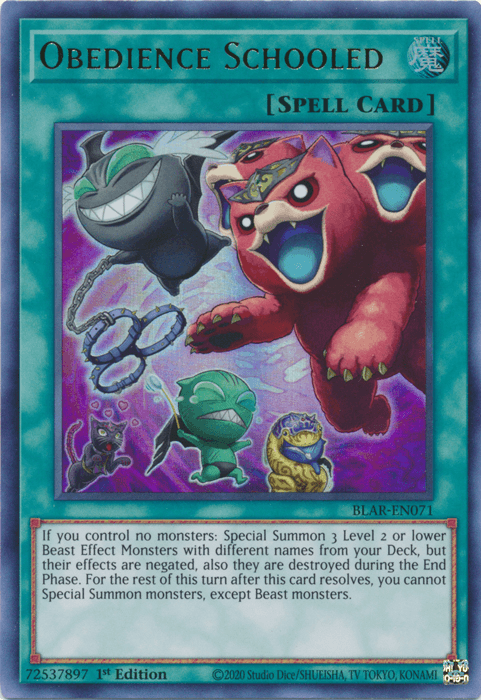 Obedience Schooled [BLAR-EN071] Ultra Rare (ONLINE ORDER ONLY)