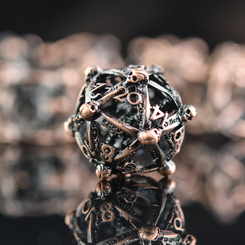 Draco Immortui Hollow Metal Dice Set - Bronze (ONLINE ORDER ONLY)