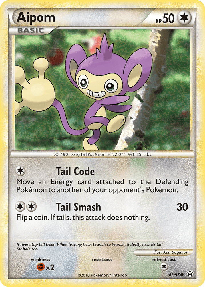 Aipom (43/95) [HeartGold & SoulSilver: Unleashed] (Online Only)