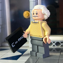 Albert Einstein Minifig made using LEGO parts - B3 Customs (Online Order Only)