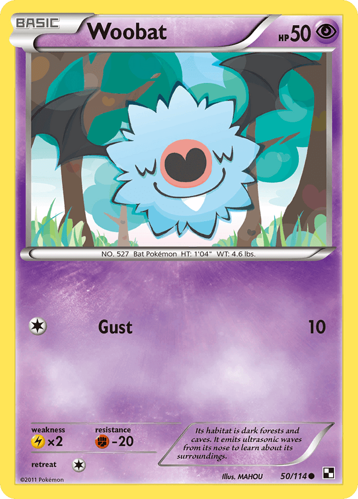 Woobat (50/114) [Black & White: Base Set] (Online Only)