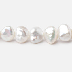 9-10mm Off White Side Drilled Keshi Freshwater Pearls 16 inch 45 pieces (ONLINE ORDER ONLY)