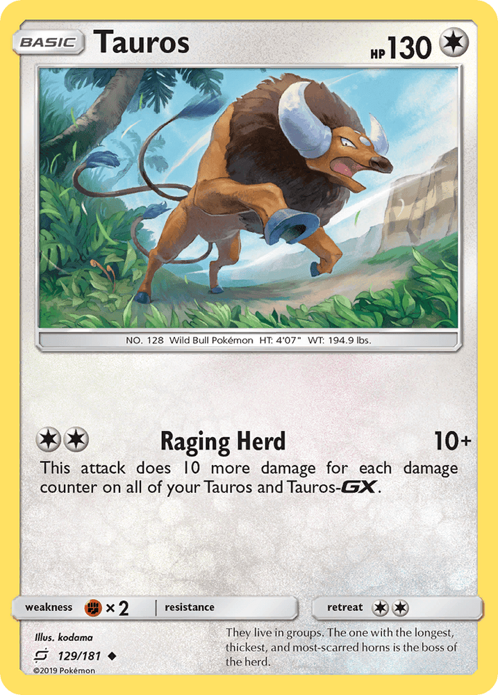 Tauros (129/181) [Sun & Moon: Team Up] (Online Only)