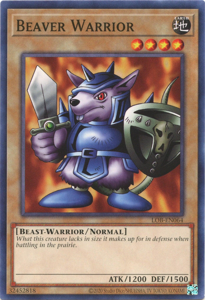 Beaver Warrior (25th Anniversary) [LOB-EN064] Common (ONLINE ORDER ONLY)