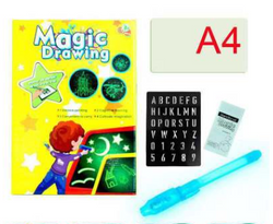 Toy Drawing Pad 3D Magic 8 Light Effects Puzzle Board Sketchpad (ONLINE ORDER ONLY)