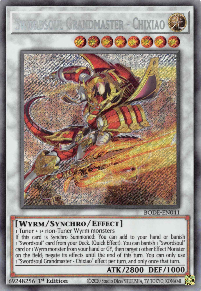 Swordsoul Grandmaster - Chixiao [BODE-EN041] Secret Rare (ONLINE ORDER ONLY)