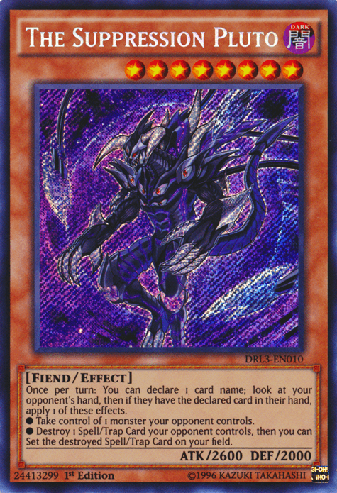 The Suppression Pluto [DRL3-EN010] Secret Rare (ONLINE ORDER ONLY)