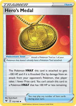 Hero's Medal (152/185) [Sword & Shield: Vivid Voltage] (Online Only)