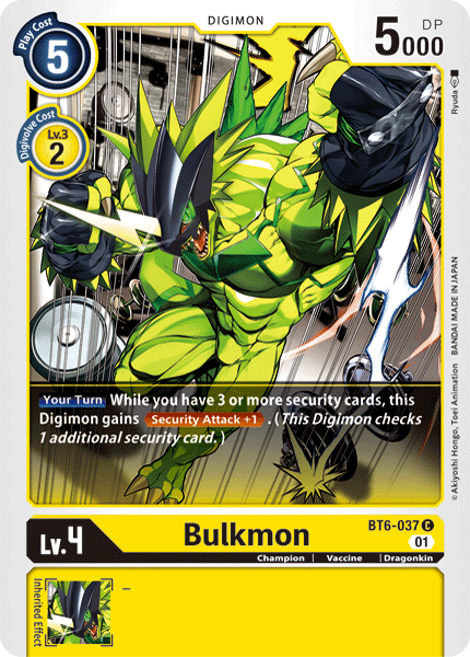 Bulkmon [BT6-037] [Double Diamond] (ONLINE ORDER ONLY)