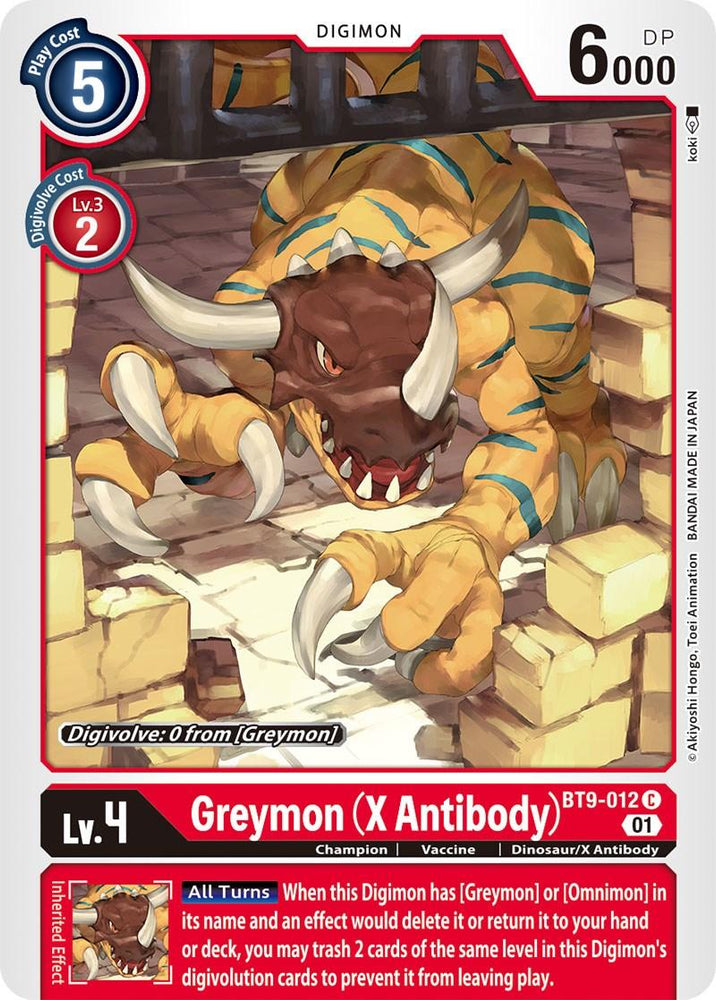 Greymon (X Antibody) [BT9-012] [X Record] (ONLINE ORDER ONLY)