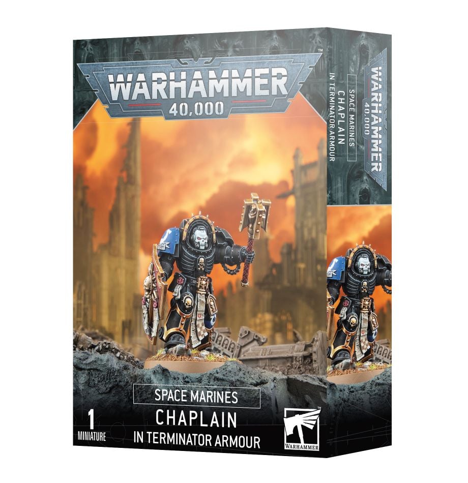 Warhammer 40k Space Marines Chaplain in Terminator Armor (ONLINE ORDER ONLY)