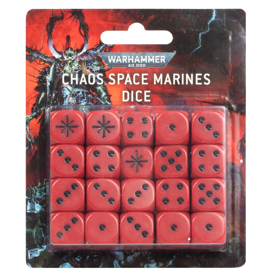 Warhammer 40K: Chaos Space Marines - Dice Set (ONLINE ORDER ONLY)
