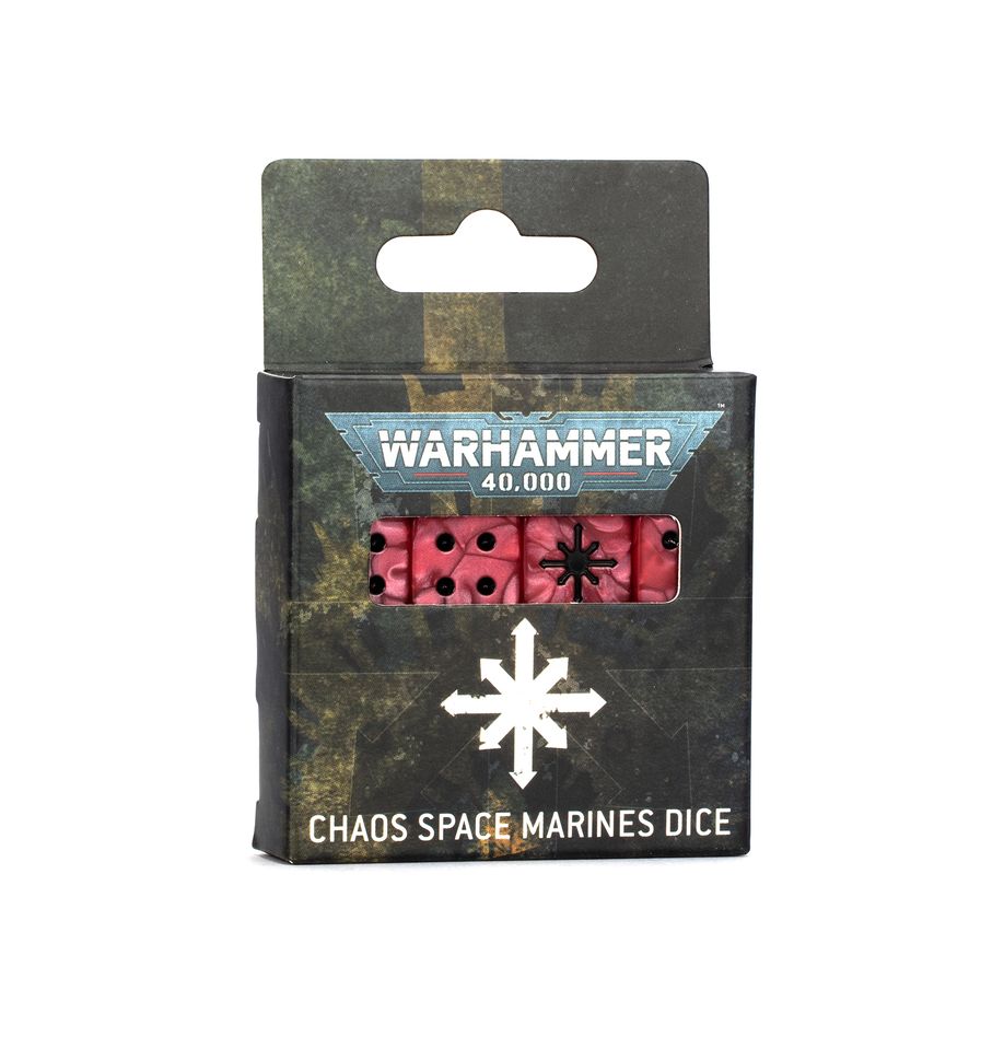 Warhammer 40K: Chaos Space Marines - Dice Set (ONLINE ORDER ONLY)