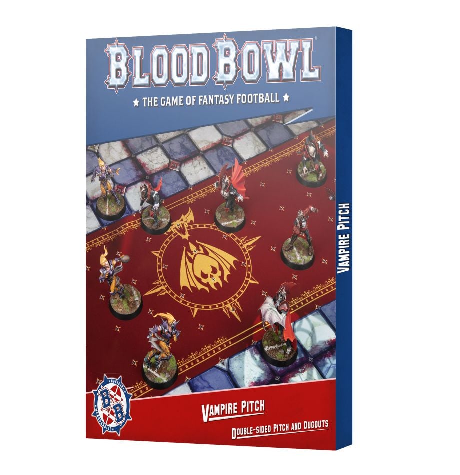 Blood Bowl: Vampires Pitch – Double-sided Pitch and Dugouts Set (ONLINE ORDER ONLY)