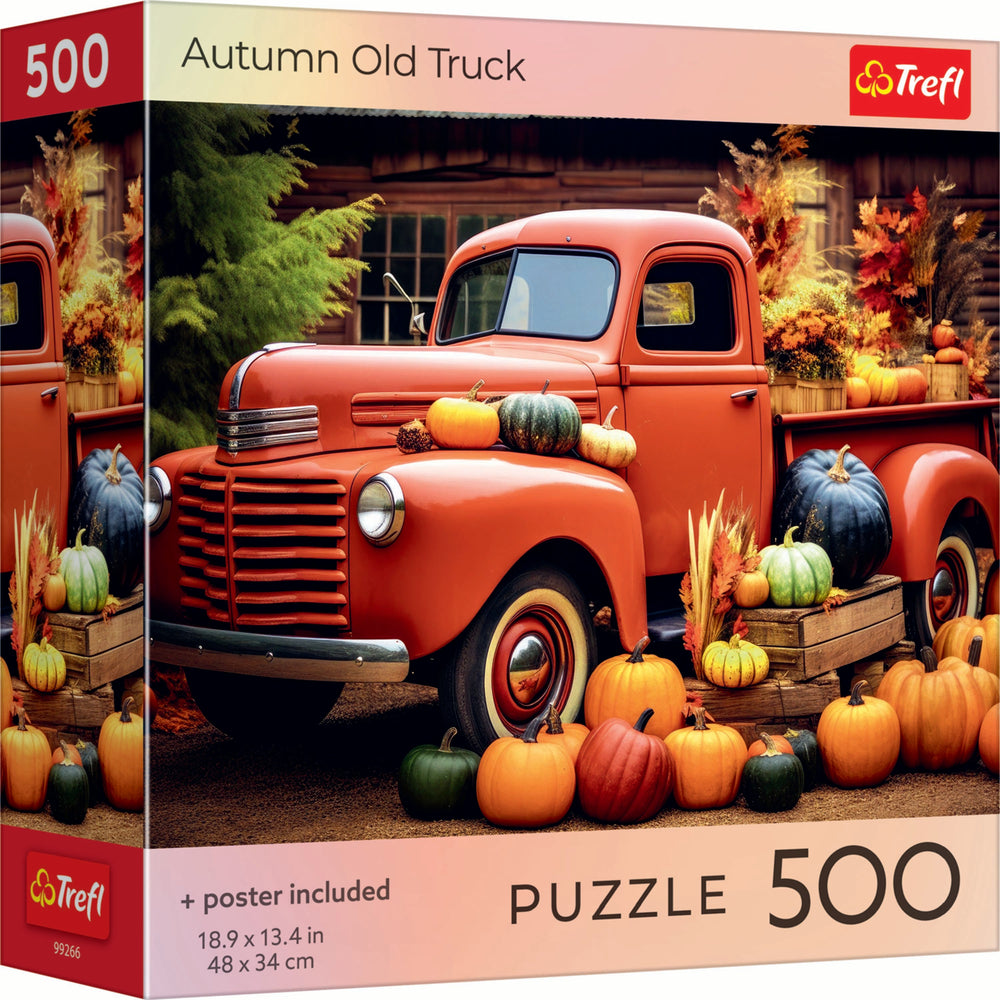 Trefl Red Autumn Old Truck 500 Piece Puzzle (ONLINE ORDER ONLY)