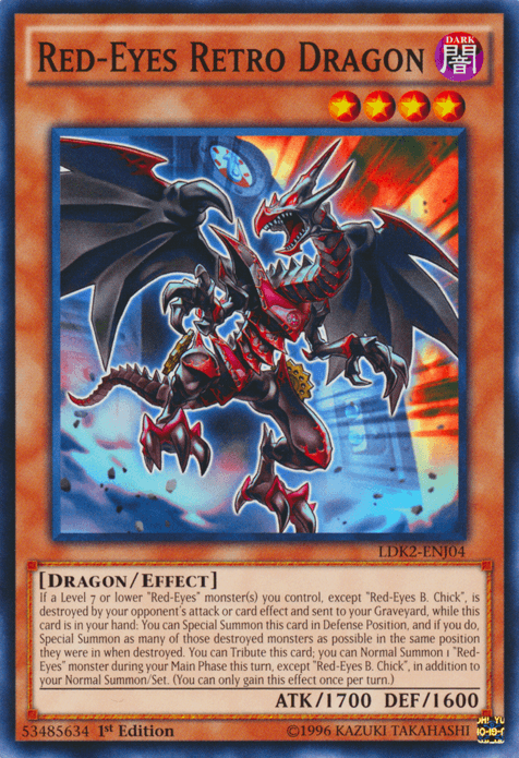 Red-Eyes Retro Dragon [LDK2-ENJ04] Common (ONLINE ORDER ONLY)