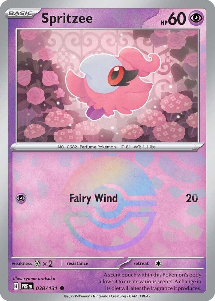 Spritzee (038/131) (Poke Ball Pattern) [Scarlet & Violet: Prismatic Evolutions] (Online Only)