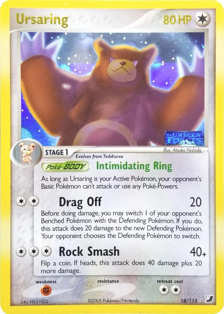 Ursaring (18/115) (Stamped) [EX: Unseen Forces] (Online Only)