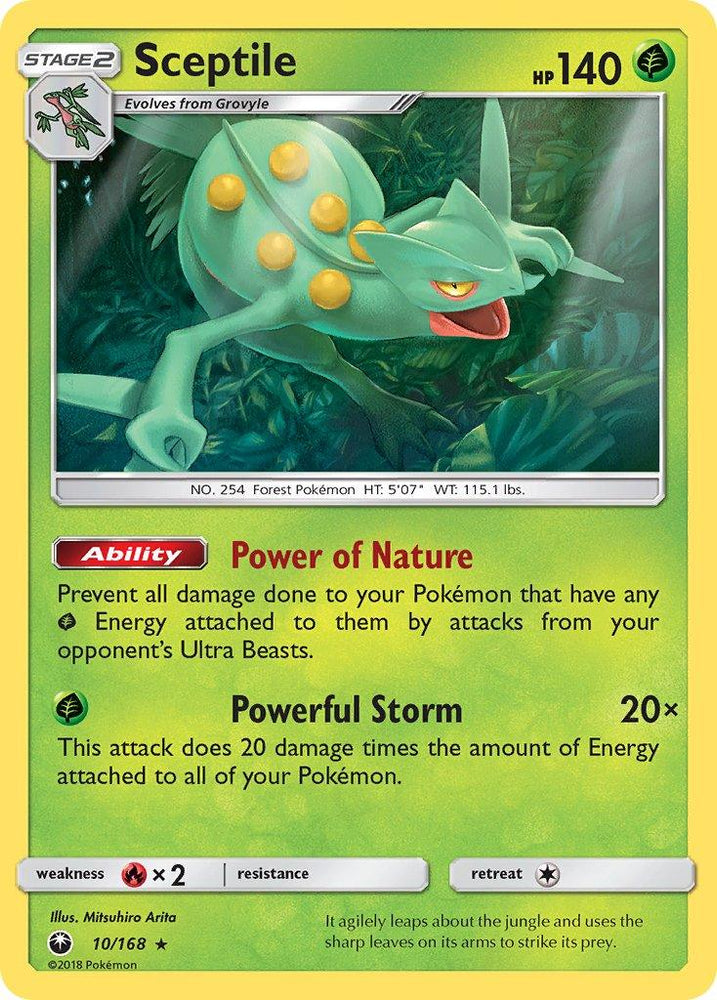 Sceptile (10/168) (Theme Deck Exclusive) [Sun & Moon: Celestial Storm] (Online Only)