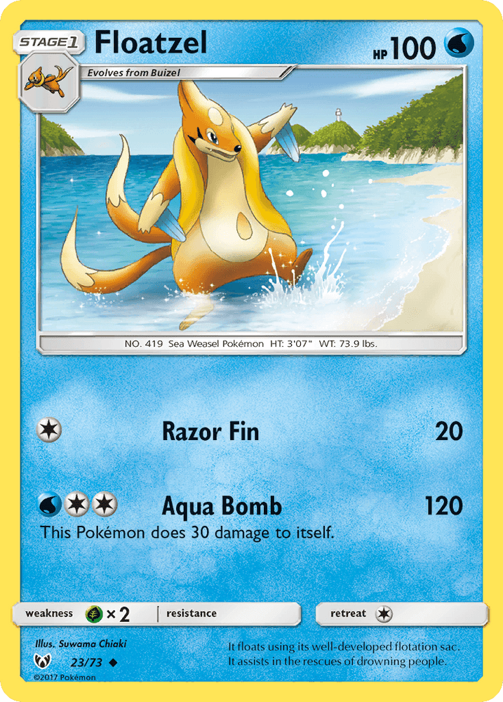 Floatzel (23/73) [Sun & Moon: Shining Legends] (Online Only)