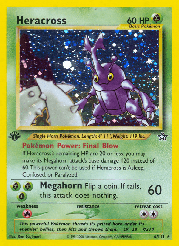 Heracross (6/111) [Neo Genesis 1st Edition] (Online Only)