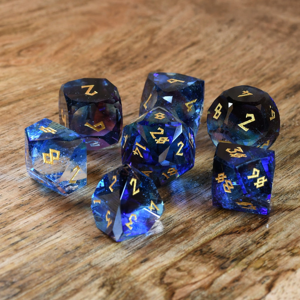 Enchanted Waters Multifaceted Glass Dice Set (ONLINE ORDER ONLY)