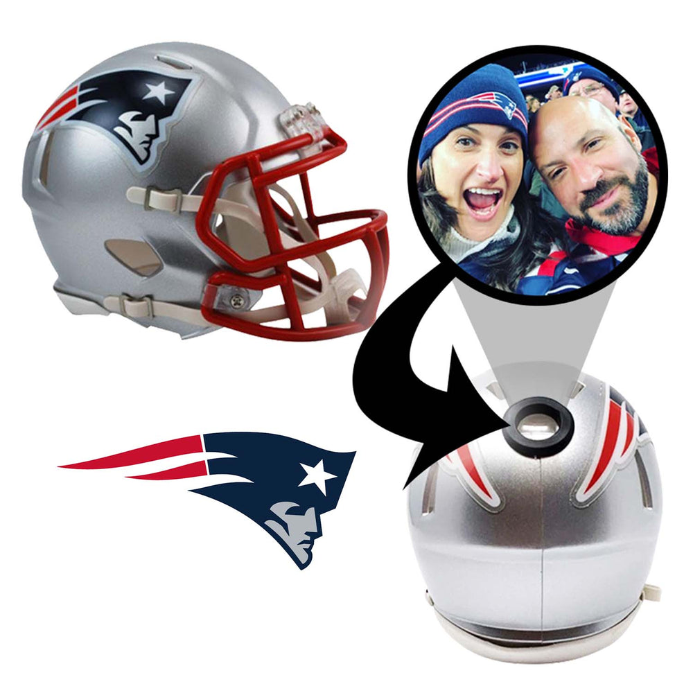 New England Patriots NFL Mini Helmet - Picture Inside (Online Order Only) (ONLINE ORDER ONLY)