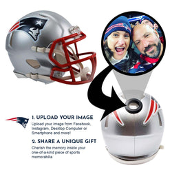 New England Patriots NFL Mini Helmet - Picture Inside (Online Order Only) (ONLINE ORDER ONLY)