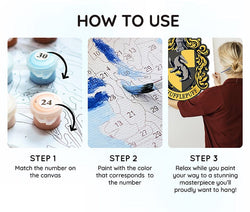 Hufflepuff Crest - Paint By Numbers Kit (ONLINE ORDER ONLY)