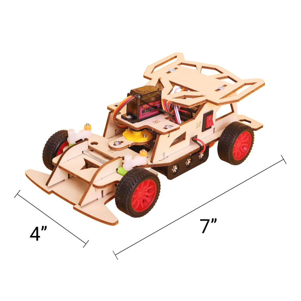 Steering Remote-Controlled Car DIY Kit, Educational STEM Toy (ONLINE ORDER ONLY)