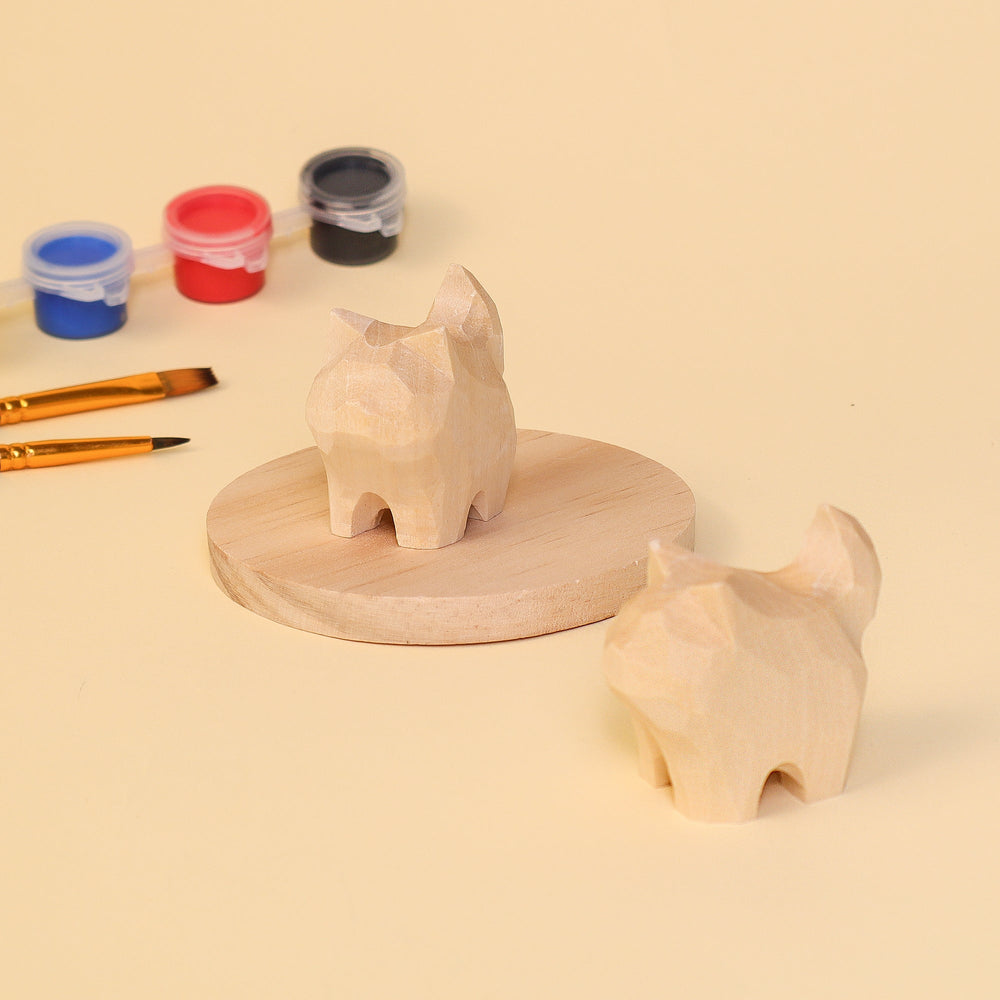 Hand-Carved Cat Painting Kit – Paint Two Cats, Create a Keychain (ONLINE ORDER ONLY)