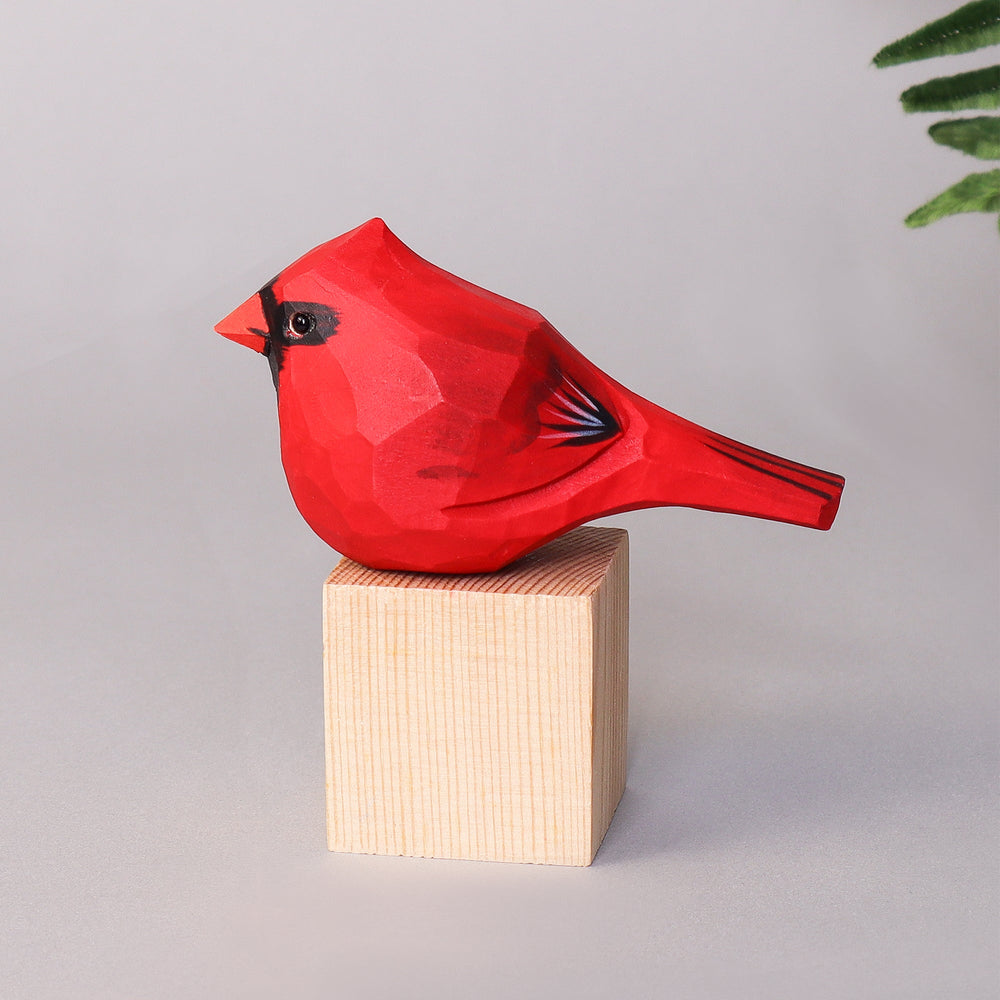 Hand Carved Cardinal Bird, Unique Gift for Loved Ones (ONLINE ORDER ONLY)