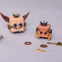 DIY Timberbot Kit – Build 2 Wooden Robots, Make Keychains & Necklaces (ONLINE ORDER ONLY)