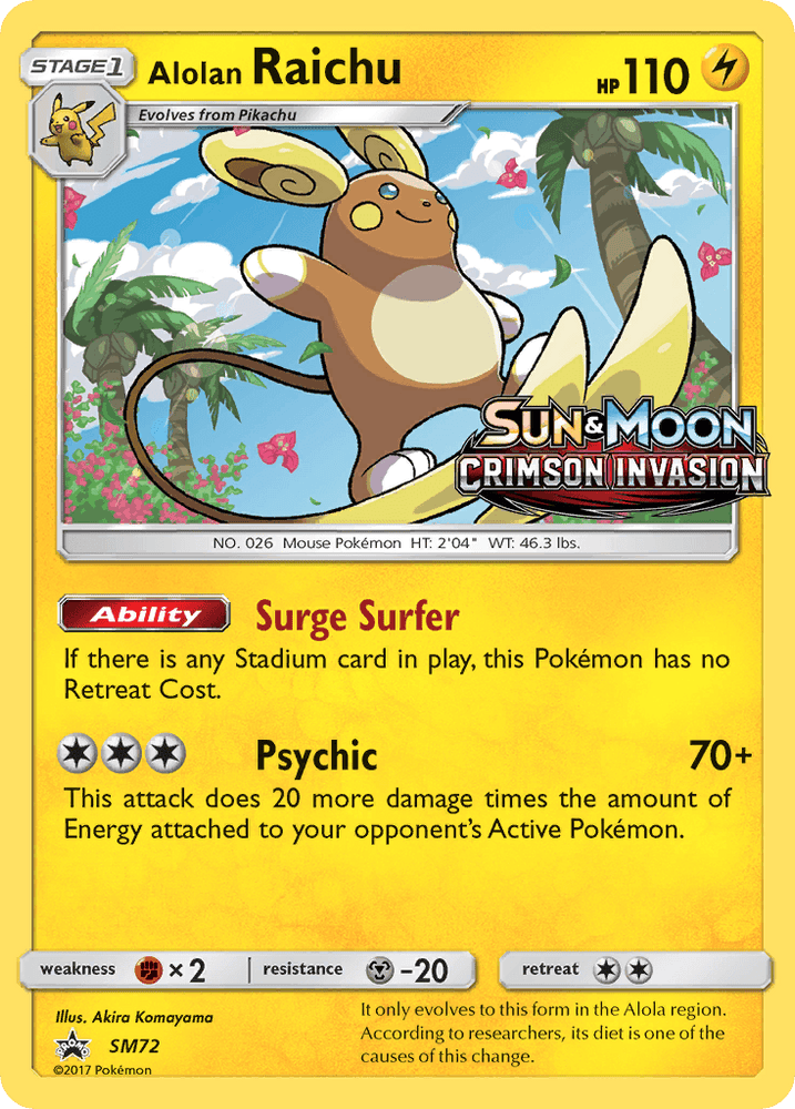 Alolan Raichu (SM72) (Prerelease Promo) [Sun & Moon: Black Star Promos] (Online Only)
