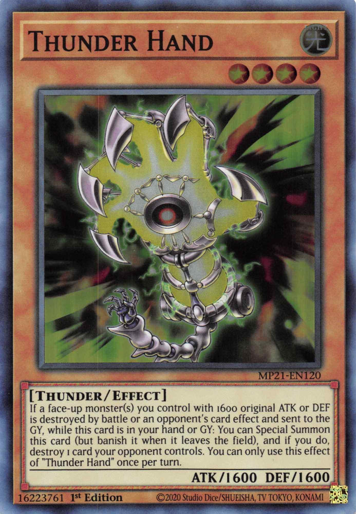 Thunder Hand [MP21-EN120] Super Rare (ONLINE ORDER ONLY)