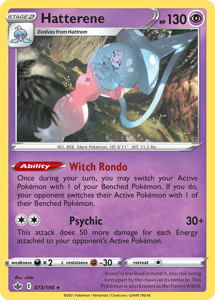 Hatterene (073/198) (Theme Deck Exclusive) [Sword & Shield: Chilling Reign] (Online Only)