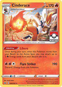Cinderace (034/202) (League Promo) [Sword & Shield: Base Set] (Online Only)