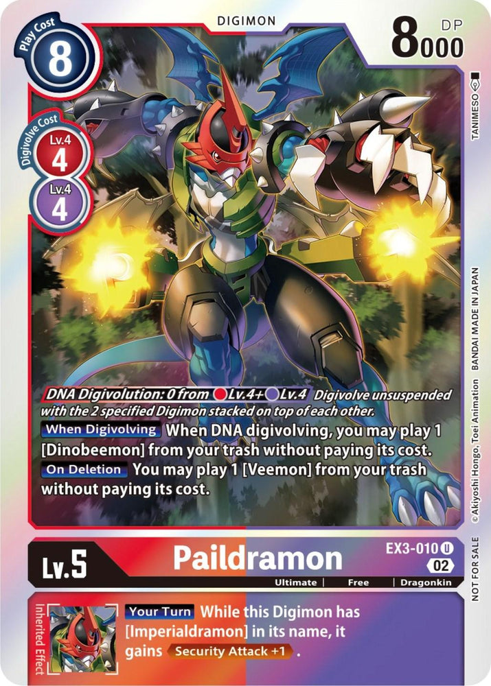 Paildramon [EX3-010] (Alternate Art) [Draconic Roar] (ONLINE ORDER ONLY)
