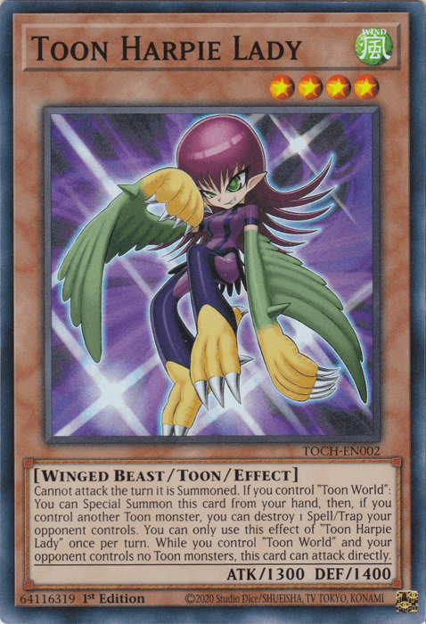 Toon Harpie Lady [TOCH-EN002] Super Rare (ONLINE ORDER ONLY)