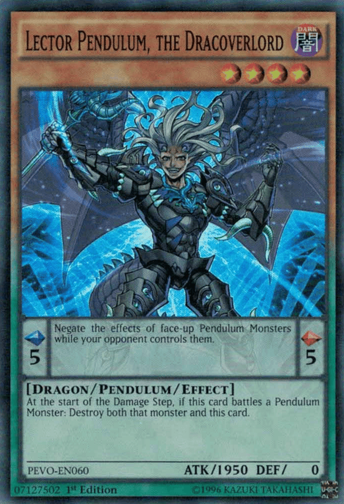 Lector Pendulum, the Dracoverlord [PEVO-EN060] Super Rare (ONLINE ORDER ONLY)
