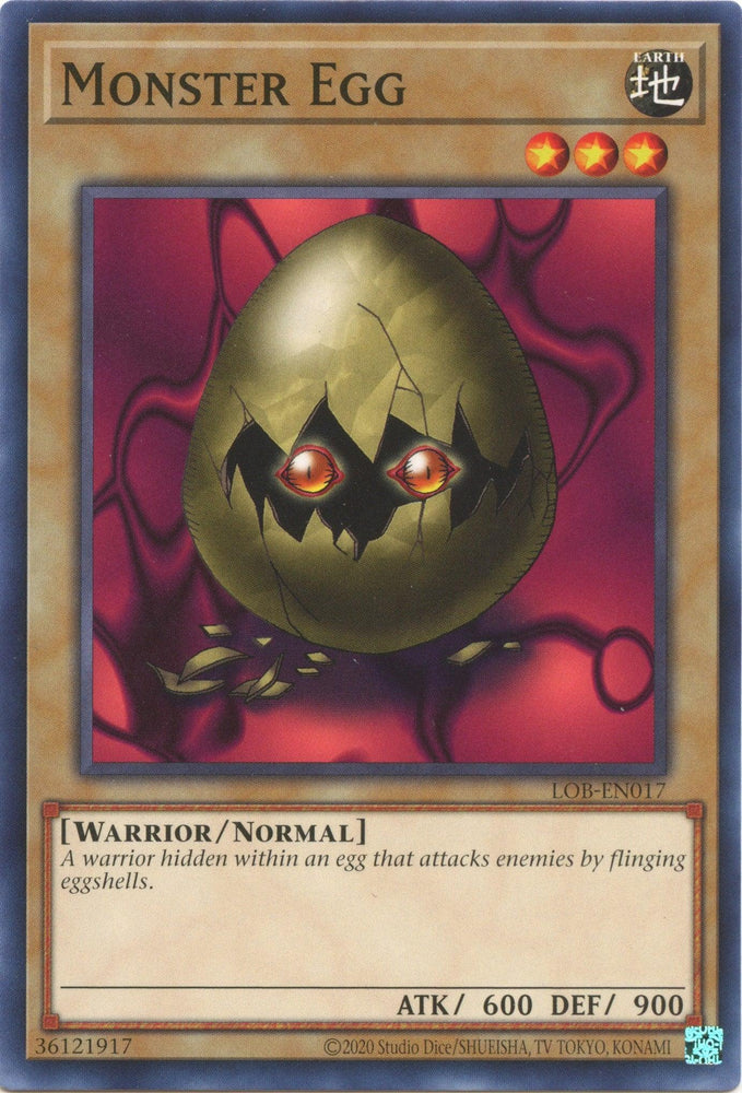 Monster Egg (25th Anniversary) [LOB-EN017] Common (ONLINE ORDER ONLY)