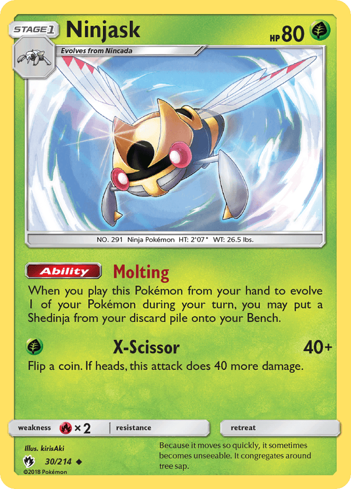 Ninjask (30/214) [Sun & Moon: Lost Thunder] (Online Only)