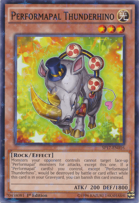 Performapal Thunderhino [SP17-EN016] Starfoil Rare (ONLINE ORDER ONLY)