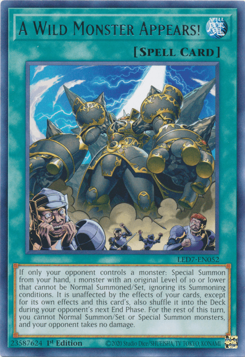 A Wild Monster Appears! [LED7-EN052] Rare (ONLINE ORDER ONLY)