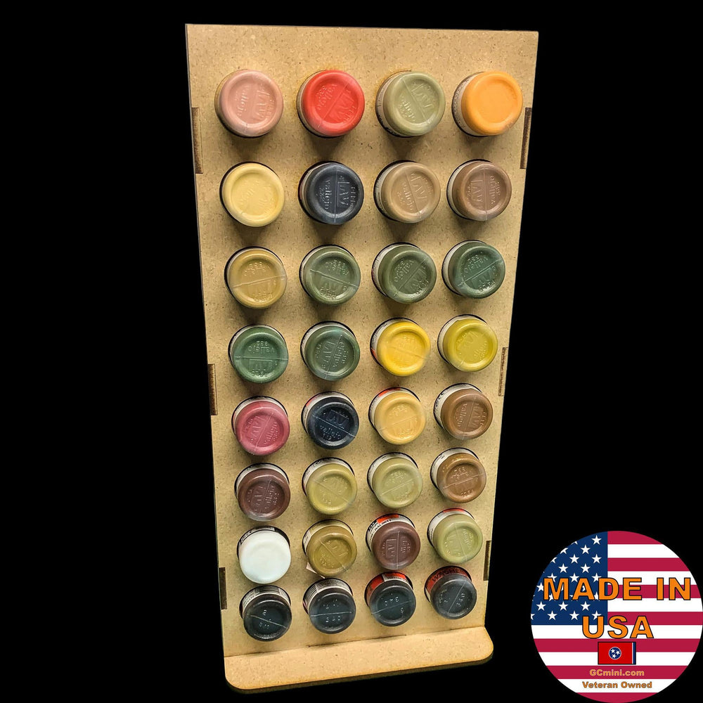 Vertical Paint Rack, Half - 26mm, For Vallejo and Army Painter Style Dropper Bottles (Online Order Only) (Online Order Only)