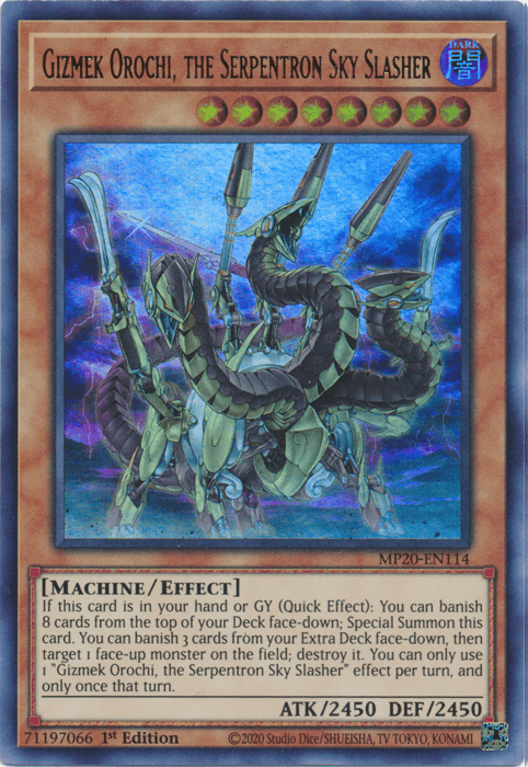 Gizmek Orochi, the Serpentron Sky Slasher [MP20-EN114] Ultra Rare (ONLINE ORDER ONLY)
