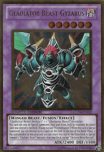 Gladiator Beast Gyzarus [GLD4-EN032] Gold Rare (ONLINE ORDER ONLY)
