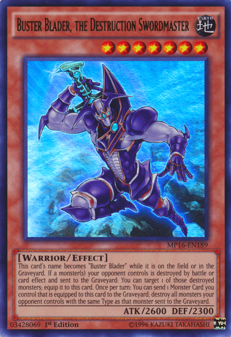 Buster Blader, the Destruction Swordmaster [MP16-EN189] Ultra Rare (ONLINE ORDER ONLY)