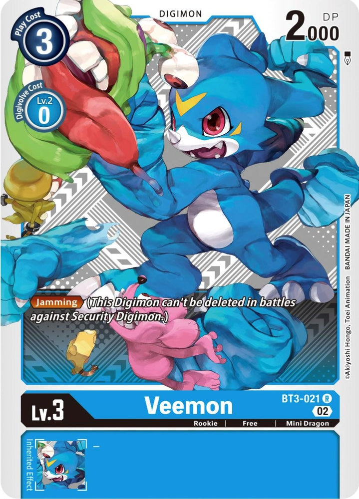 Veemon [BT3-021] (Winner Pack Dimensional Phase) [Release Special Booster Promos] (ONLINE ORDER ONLY)