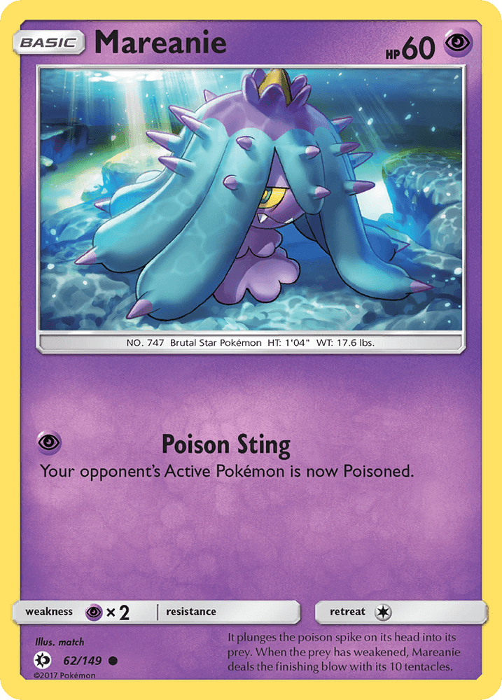 Mareanie (62/149) [Sun & Moon: Base Set] (Online Only)